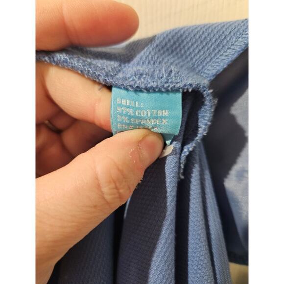 J. McLaughlin Cropped Pants Ankle Womens 12 Cyan Blue Textured Cotton Stretch - Picture 6 of 7